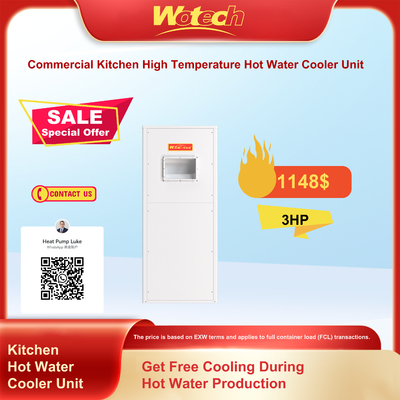 acheter R410a 380V 50Hz 3 Phase Commercial Kitchen High Temperature Hot Water Cooling Unit fabrication en ligne